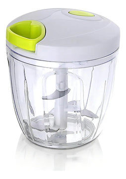 Maxi cortador, picador y mezclador manual 900 ml Chef Master con cuchillas intercambiables blanco y verde