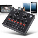 Kit Micrófono Condensador Profesional Con Tarjeta Sonido V8 Dorado