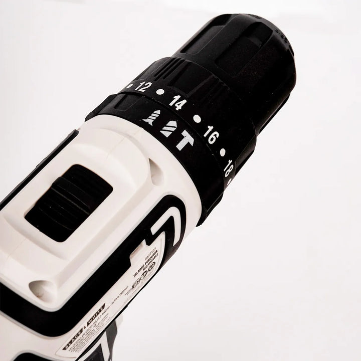 Taladro Percutor Atornillador Inalambrico 3/8” Black&white - Blanco/negro - 60hz