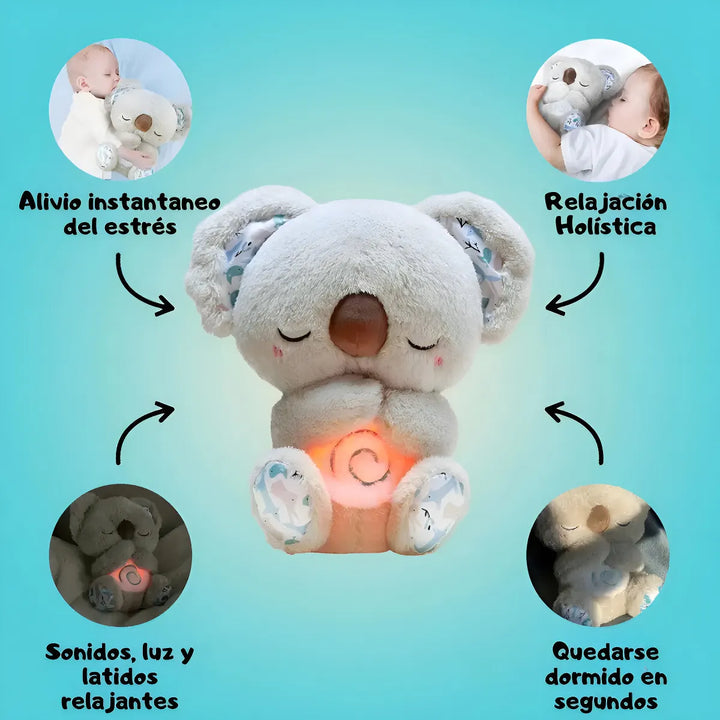 Peluche Que Respira Koala Con Movimiento Juguete Relajante Color Rosa