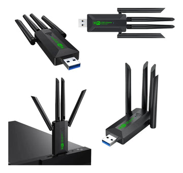 Adaptador Wifi Usb 5g Dual Band 1200 Mbps Receptor 4 Antenas