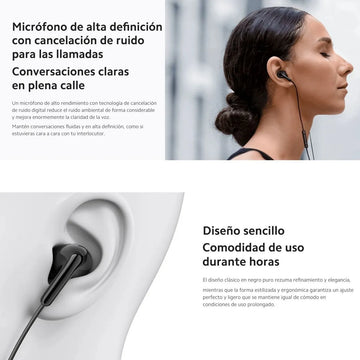 Xiaomi Auriculares Conexión Tipo C / Control Integrado, Wht Blanco