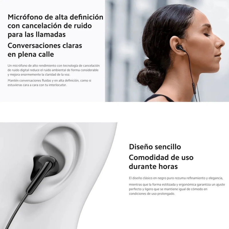 Xiaomi Auriculares Conexión Tipo C / Control Integrado, Wht Blanco