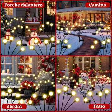 Luces Navidenas Solares Exterior Luces Luciérnagas Led 2pz Amarillo