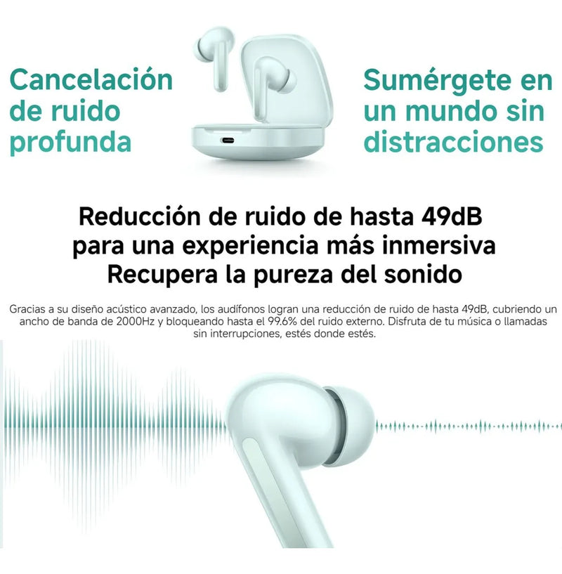 Xiaomi Redmi Buds 6, Auriculares Táctil, Anc 2-mic Ip54, Blk Negro