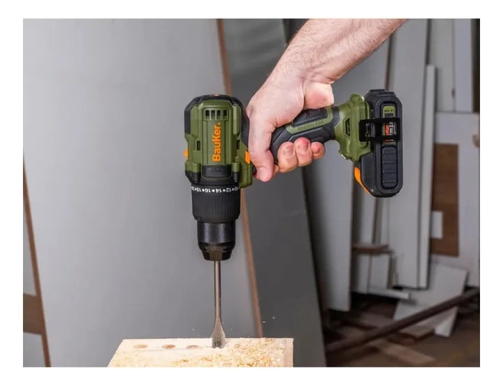 Taladro Percutor 12 Pulgada 20v Brushless 1 Batería Bauker - Verde Musgo - 100