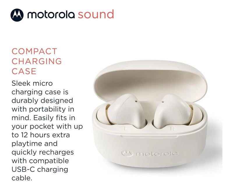 Auricular In Ear Motorola Buds 065 Bt 5.0 Blanco