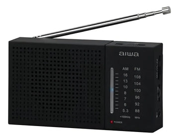 Radio Aiwa Fm Am Análogo Parlante Portátil Color Negro