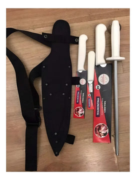 Cuchillos Tramontina Para Chef Con Chaira De 12 Pulgadas Color Negro/blanco