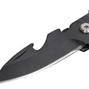 Navaja Supervivencia Cuchillo Táctica Camping Llavero Negro
