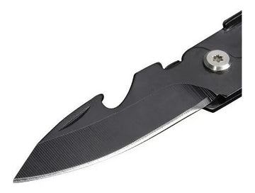 Navaja Supervivencia Cuchillo Táctica Camping Llavero Negro