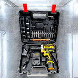 Taladro Inalámbrico 18v Percutor 10mm Amarillo 2 Velocidades 50 Hz/60 Hz