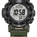 Reloj Hombre Casio Prw-35y-3bdr Pro Trek Correa Verde Bisel Verde Fondo Negro