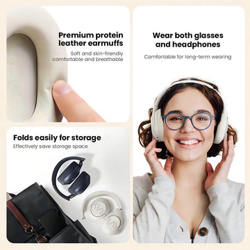 Haylou S30 Pro Anc Audífonos Diadema Gamer Inalámbricos/con Micrófono, Bluetooth 5.4, Llamadas Manos Libres, Cancelación De Ruido Adaptativa De - 43db, Controlador 40mm, 80h Reproducción, Blanco