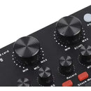 Tarjeta De Sonido V8 Para Pc Smartphone Efectos De Audio Negro