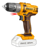 Taladro M3/8 20v 45nm Rotación Ingco Cdli200515 Amarillo