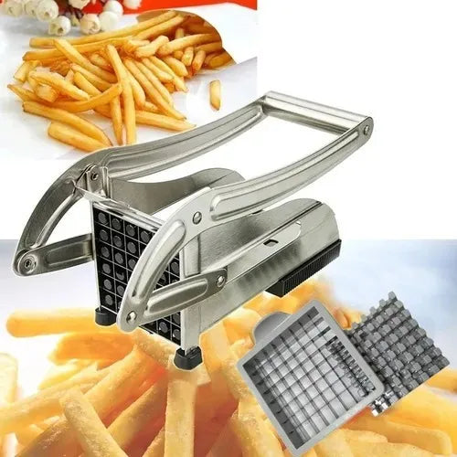Cortador De Papas Fritas Verduras De Acero Inoxidable Plateado