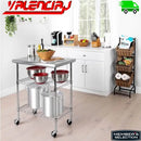 Mesa Cocina Acero Inoxidable 76x51x91 Cms Liso Cromado