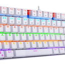 Teclado Gamer Redragon Kumara K552 Rainbow Blanco Red Esp Español Latinoamérica