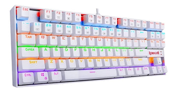 Teclado Gamer Redragon Kumara K552 Rainbow Blanco Red Esp Español Latinoamérica