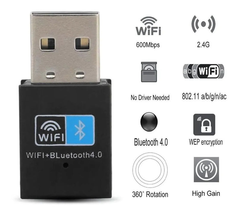 Wifi Y Bluetooth 4.0 150mbps Mini Tarjeta Red Usb
