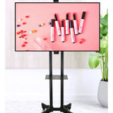 Soporte Tv Pedestal Móvil con Ruedas para Tv 32 A 70 Pulgada Color Negro
