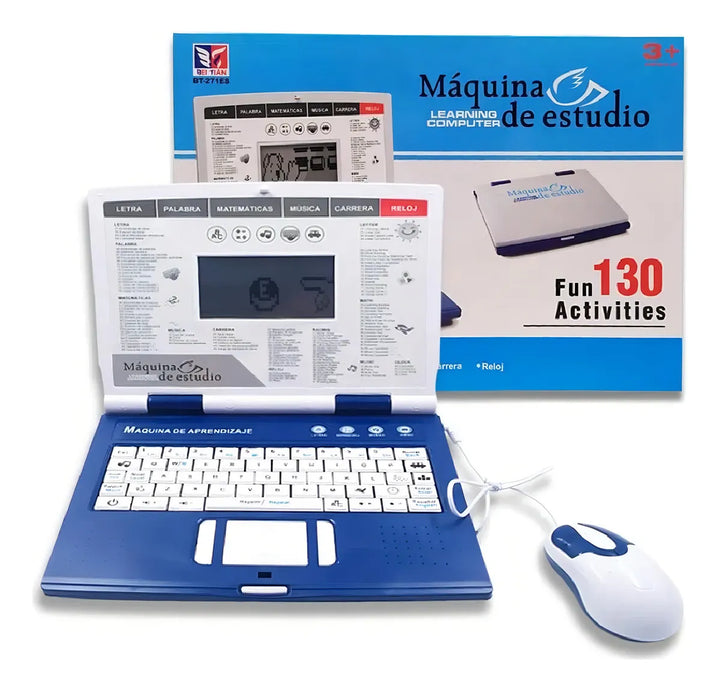 Computador Didáctico Portátil Bei Tian BT-271ES Rosa 130 Funciones Inglés Español