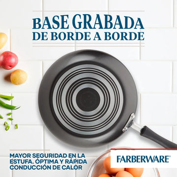 Set X 3pzs. Sartenes 18cm + 22cm Y Plancha 28cm. Farberware Negro