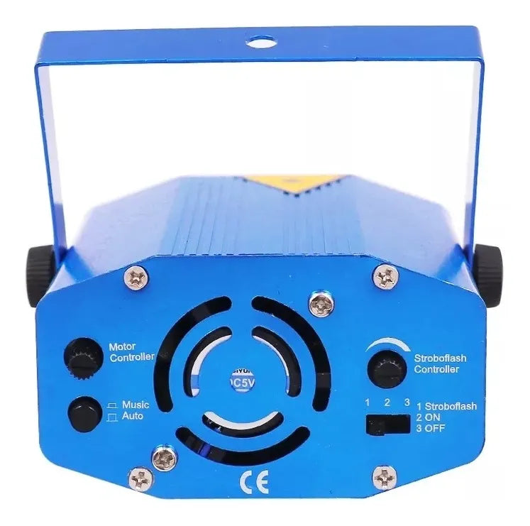 Proyector 6 Figuras Laser Verde Rojo Audioritmico Soporte Rojo/verde