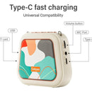 Amplificador De Voz Portátil Recargable Con Micrófono Profes Beige