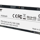 Ssd M.2 256gb Disco Duro Solido Patriot P300 2280 Nvme Pcie Azul Petróleo