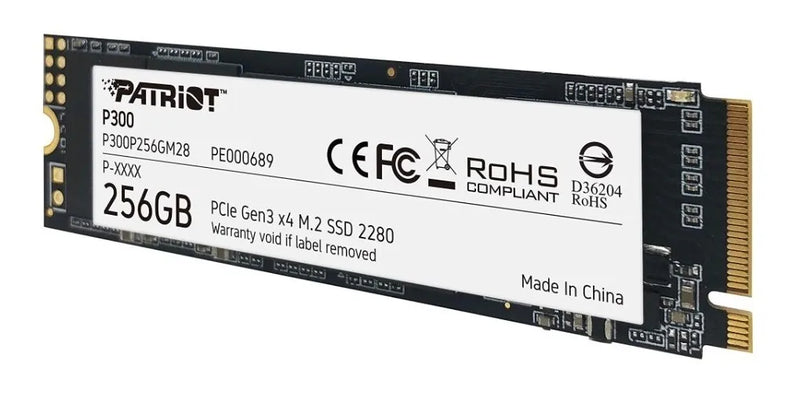 Ssd M.2 256gb Disco Duro Solido Patriot P300 2280 Nvme Pcie Azul Petróleo