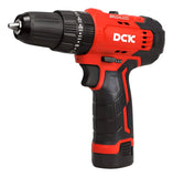 Taladro Atornillador Dck 12v (3/8) 230w 35nm + 2 Baterías Rojo/negro