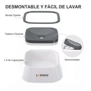 Plato Bebedero Antiderrame De Agua Mascotas Perros Gatos 1 L Blanco
