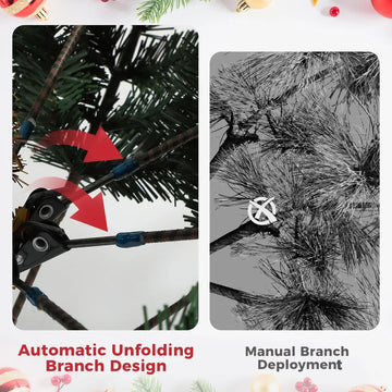 Garveehome Mini Arbol De Navidad Artificial Preiluminado De
