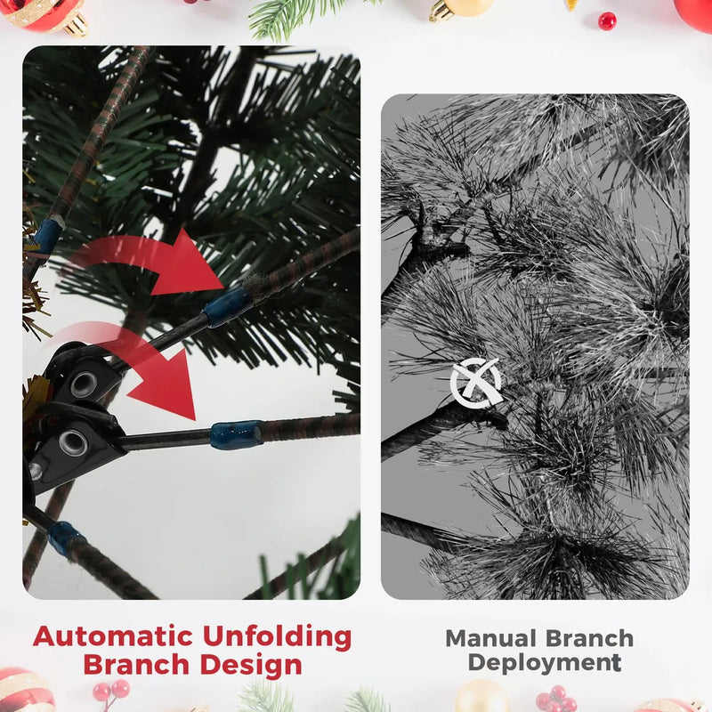 Garveehome Mini Arbol De Navidad Artificial Preiluminado De