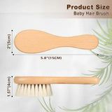 Cepillo De Pelo Para Bebé - Set De 2 Con Cerdas De Cabra Y M