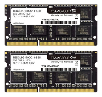 Memoria RAM Elite color negro 16GB 2 Team Group TED3L8G1600C11-SBK