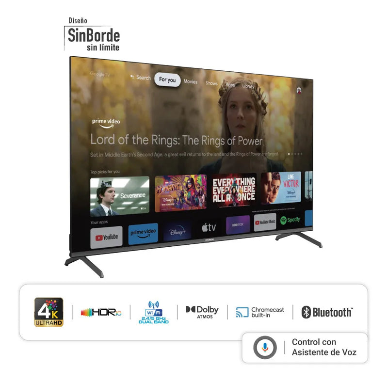 Google Tv Hyundai Smart 50 4k Comando De Voz