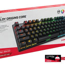 Teclado gamer HyperX Alloy QWERTY Red inglés US color negro con luz RGB