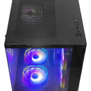 Gabinete Chasis Para Pc Gamer Pecera Argb Negro + 5 Cooler