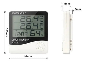 Reloj Termohigrometro Digital Sonda Temperatura Humedad Htc2