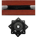 Base Giratoria Silla Riel Soporte Tv 6 X 6 Negro 15x15 Cms