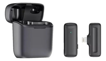 Microfono Lavalier Inalambrico Lightning Con Estuche Carga