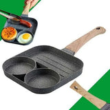 Sartén Antiadherente Multiusos 3 En 1 Para Huevos Carne Gris