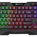 Combo Gamer 4en1 Teclado Mouse Audifonos Mouse Pad Xtrike Me Mouse Negro Teclado Negro