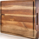 Tablas De Madera Teca Para Picar Alimentos Mediana Con Ranur Liso Marrón