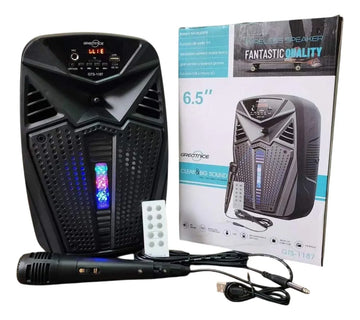 Parlante Cabina Musical Inalámbrico Micrófono Control Sonido