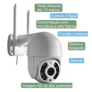 Cámara de seguridad WiFi para exteriores, 2 megapíxeles, sonido, visión nocturna, color blanco