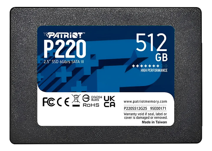 Unidad Solida Sata Patriot P220 512gb Negra Oem Negro